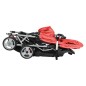 vidaXL Carrito para 2 niños tandem de acero rojo y negro vidaXL Carrito para 2 niños tandem de acero rojo y negro