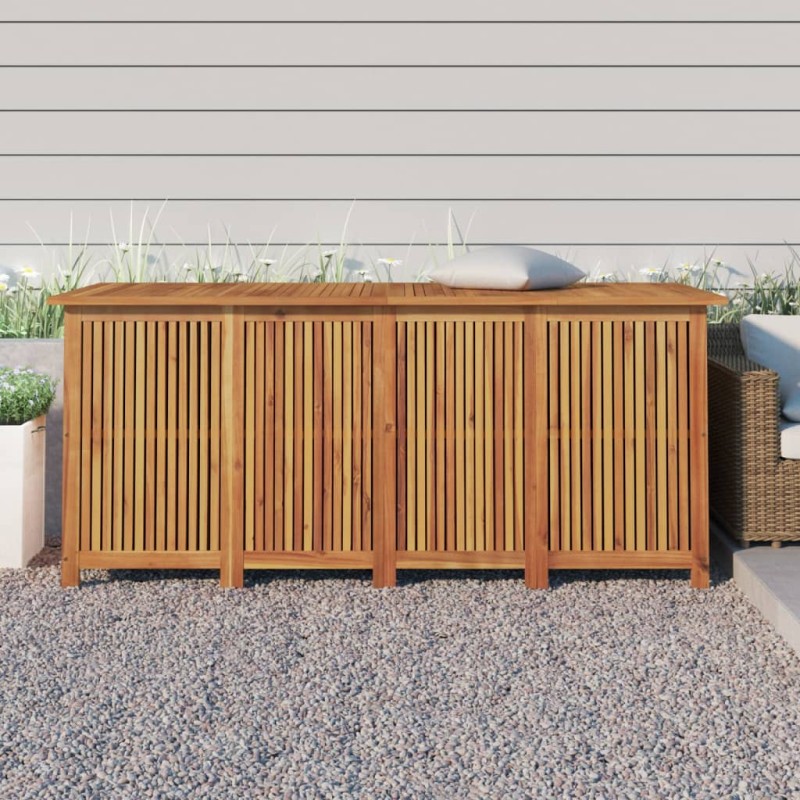 vidaXL Caja de almacenaje de jardín madera maciza acacia 175x80x75 cm