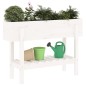 vidaXL Arriate elevado de jardín madera maciza pino blanco 101x30x69cm vidaXL Arriate elevado de jardín madera maciza pino blanco 101x30x69cm