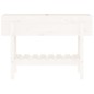 vidaXL Arriate elevado de jardín madera maciza pino blanco 101x30x69cm vidaXL Arriate elevado de jardín madera maciza pino blanco 101x30x69cm