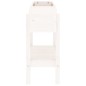vidaXL Arriate elevado de jardín madera maciza pino blanco 101x30x69cm vidaXL Arriate elevado de jardín madera maciza pino blanco 101x30x69cm