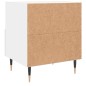 vidaXL Mesita de noche madera de ingeniería blanco 40x35x47,5 cm vidaXL Mesita de noche madera de ingeniería blanco 40x35x47,5 cm