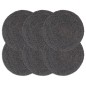 vidaXL Manteles individuales redondos 6 uds yute gris oscuro liso 38cm vidaXL Manteles individuales redondos 6 uds yute gris oscuro liso 38cm