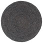 vidaXL Manteles individuales redondos 6 uds yute gris oscuro liso 38cm vidaXL Manteles individuales redondos 6 uds yute gris oscuro liso 38cm