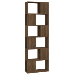 vidaXL Estantería/divisor de espacios roble marrón 60x24x186 cm