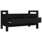 vidaXL Banco de recibidor madera maciza de pino negro 80x40x43 cm