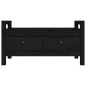 vidaXL Banco de recibidor madera maciza de pino negro 80x40x43 cm