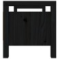 vidaXL Banco de recibidor madera maciza de pino negro 80x40x43 cm