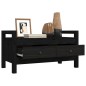 vidaXL Banco de recibidor madera maciza de pino negro 80x40x43 cm