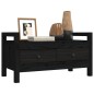 vidaXL Banco de recibidor madera maciza de pino negro 80x40x43 cm