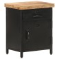 vidaXL Mesita de noche de madera maciza de mango rugosa 40x30x52 cm vidaXL Mesita de noche de madera maciza de mango rugosa 40x30x52 cm