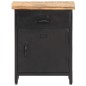 vidaXL Mesita de noche de madera maciza de mango rugosa 40x30x52 cm vidaXL Mesita de noche de madera maciza de mango rugosa 40x30x52 cm
