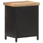 vidaXL Mesita de noche de madera maciza de mango rugosa 40x30x52 cm vidaXL Mesita de noche de madera maciza de mango rugosa 40x30x52 cm