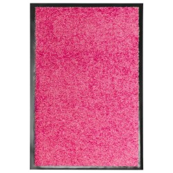 vidaXL Felpudo lavable rosa 40x60 cm