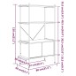 vidaXL Estantería armario 4 niveles contrachapada y acero 80x40x130 cm