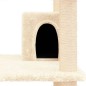 vidaXL Rascador para gatos con postes de sisal color crema 162 cm vidaXL Rascador para gatos con postes de sisal color crema 162 cm