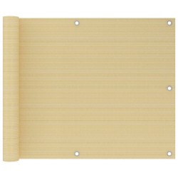 vidaXL Toldo para balcón HDPE beige 75x300 cm