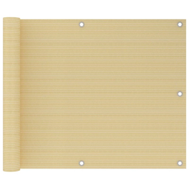 vidaXL Toldo para balcón HDPE beige 75x300 cm