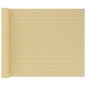 vidaXL Toldo para balcón HDPE beige 75x300 cm