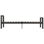 vidaXL Estructura de cama de metal negro y blanco 90x200 cm