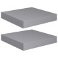 vidaXL Estantes flotantes de pared 2 uds MDF gris 23x23,5x3,8 cm