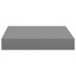 vidaXL Estantes flotantes de pared 2 uds MDF gris 23x23,5x3,8 cm