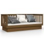 vidaXL Sofá cama de madera maciza de pino marrón miel 75x190 cm vidaXL Sofá cama de madera maciza de pino marrón miel 75x190 cm