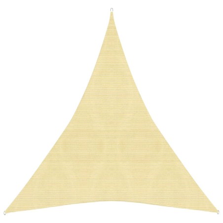 vidaXL Toldo de vela HDPE beige 160 g/m² 5x6x6 m