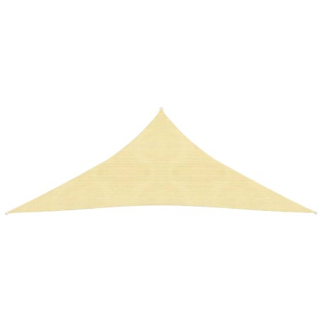 vidaXL Toldo de vela HDPE beige 160 g/m² 5x6x6 m