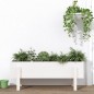 vidaXL Arriate elevado de jardín madera maciza pino blanco 101x30x38cm vidaXL Arriate elevado de jardín madera maciza pino blanco 101x30x38cm