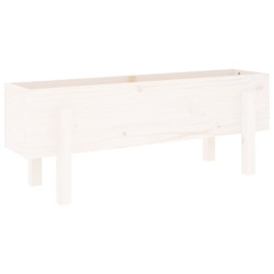 vidaXL Arriate elevado de jardín madera maciza pino blanco 101x30x38cm