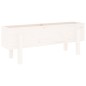 vidaXL Arriate elevado de jardín madera maciza pino blanco 101x30x38cm vidaXL Arriate elevado de jardín madera maciza pino blanco 101x30x38cm