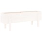 vidaXL Arriate elevado de jardín madera maciza pino blanco 101x30x38cm vidaXL Arriate elevado de jardín madera maciza pino blanco 101x30x38cm