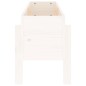 vidaXL Arriate elevado de jardín madera maciza pino blanco 101x30x38cm vidaXL Arriate elevado de jardín madera maciza pino blanco 101x30x38cm