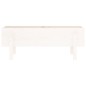 vidaXL Arriate elevado de jardín madera maciza pino blanco 101x30x38cm vidaXL Arriate elevado de jardín madera maciza pino blanco 101x30x38cm