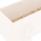 vidaXL Arriate elevado de jardín madera maciza pino blanco 101x30x38cm vidaXL Arriate elevado de jardín madera maciza pino blanco 101x30x38cm