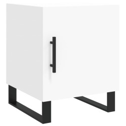 vidaXL Mesita de noche madera de ingeniería blanco 40x40x50 cm