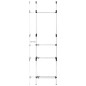 vidaXL Sistema de armario telescópico con barras y estante aluminio vidaXL Sistema de armario telescópico con barras y estante aluminio