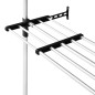 vidaXL Sistema de armario telescópico con barras y estante aluminio vidaXL Sistema de armario telescópico con barras y estante aluminio
