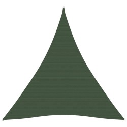 vidaXL Toldo de vela verde oscuro HDPE 160 g/m² 3x4x5 m