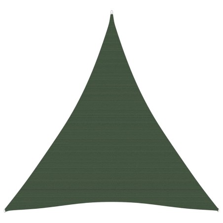 vidaXL Toldo de vela verde oscuro HDPE 160 g/m² 3x4x5 m