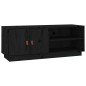 vidaXL Mueble de TV de madera maciza de pino negro 105x34x40 cm vidaXL Mueble de TV de madera maciza de pino negro 105x34x40 cm