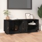 vidaXL Mueble de TV de madera maciza de pino negro 105x34x40 cm vidaXL Mueble de TV de madera maciza de pino negro 105x34x40 cm