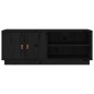 vidaXL Mueble de TV de madera maciza de pino negro 105x34x40 cm vidaXL Mueble de TV de madera maciza de pino negro 105x34x40 cm