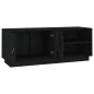 vidaXL Mueble de TV de madera maciza de pino negro 105x34x40 cm vidaXL Mueble de TV de madera maciza de pino negro 105x34x40 cm