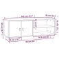 vidaXL Mueble de TV de madera maciza de pino negro 105x34x40 cm vidaXL Mueble de TV de madera maciza de pino negro 105x34x40 cm