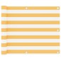 vidaXL Toldo para balcón tela oxford blanco y amarillo 75x600 cm vidaXL Toldo para balcón tela oxford blanco y amarillo 75x600 cm