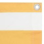 vidaXL Toldo para balcón tela oxford blanco y amarillo 75x600 cm vidaXL Toldo para balcón tela oxford blanco y amarillo 75x600 cm
