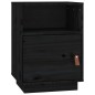 vidaXL Mesita de noche madera maciza de pino negro 40x34x55 cm vidaXL Mesita de noche madera maciza de pino negro 40x34x55 cm