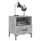 vidaXL Mesita noche 2 uds madera ingeniería gris hormigón 40x35x47,5cm vidaXL Mesita noche 2 uds madera ingeniería gris hormigón 40x35x47,5cm